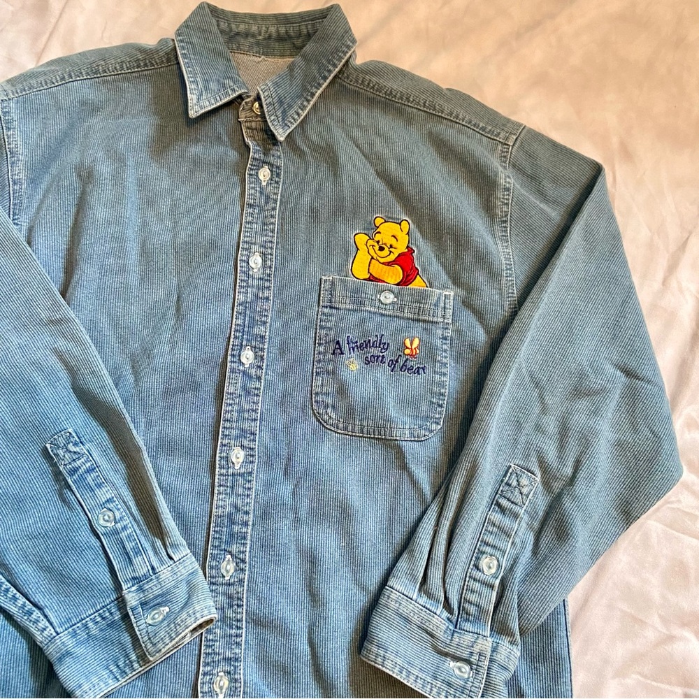 Vintage Disney Pooh Button Shirt